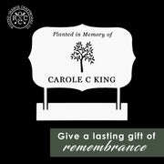 Rusted Orange Craftworks Co. Tree Memorial Plaque - Planted in Memory of