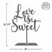 Rusted Orange Craftworks Co. Wedding Ceremony Supplies Love is Sweet Reception Decor - Rustic Wedding Decorations Love Sign