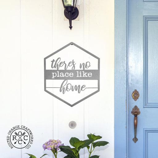 Rusted Orange Craftworks Co. Wreaths & Garlands There's no place like home Hexagon Door Greetings - Welcome to Our Home Modern Rustic Word Art