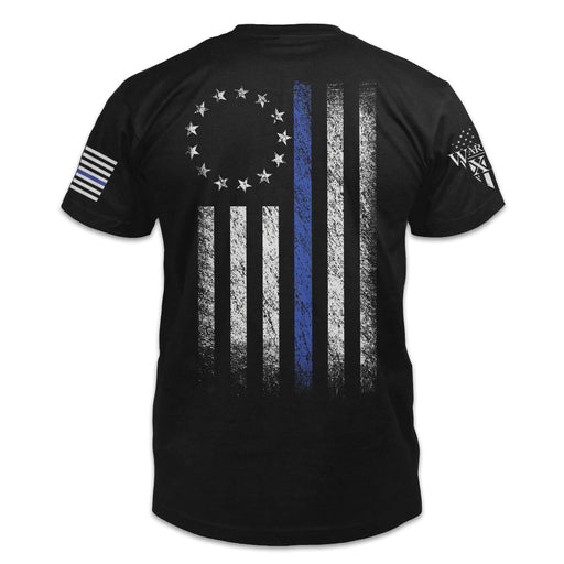 Warrior 12 - A Patriotic Apparel Company Men's Shirts Thin Blue Line Betsy Ross Flag