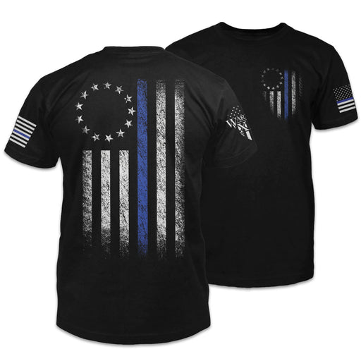 Warrior 12 - A Patriotic Apparel Company Men's Shirts Thin Blue Line Betsy Ross Flag