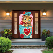 DoorFoto Door Cover Kitten in Cup