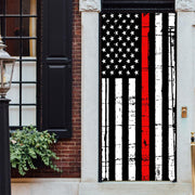 DoorFoto Door Cover Thin Red Line