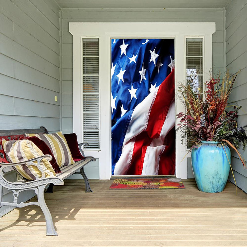 DoorFoto Door Cover American Flag Decor