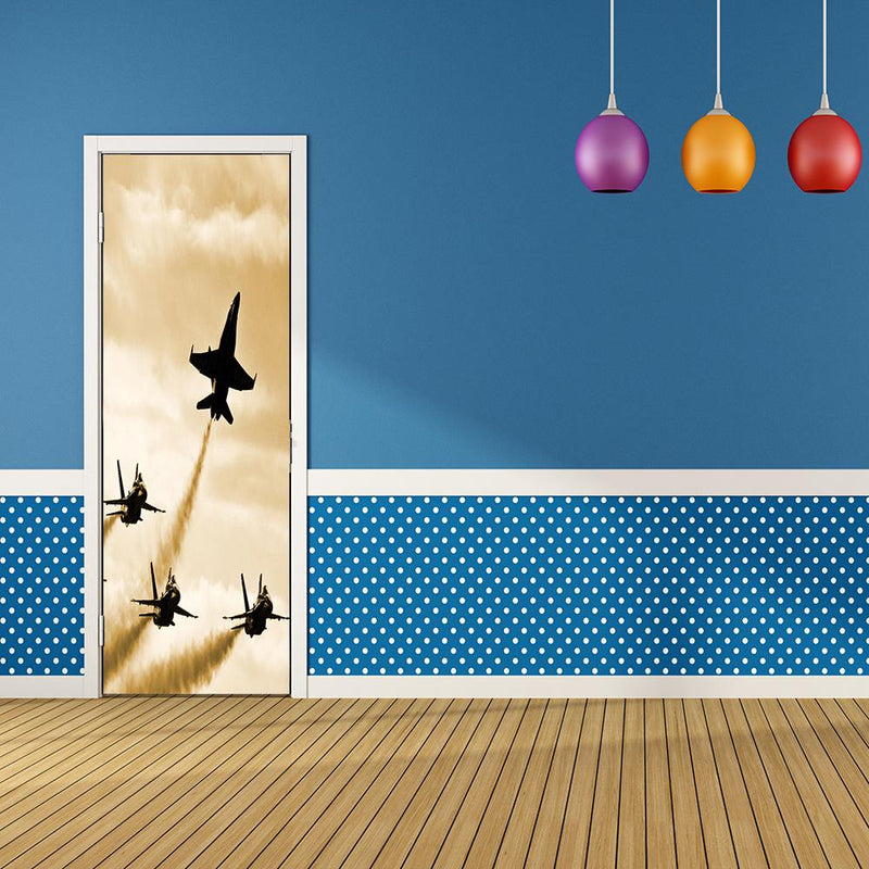 DoorFoto Door Cover Fighter Jets Airplane Decor