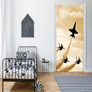 DoorFoto Door Cover Fighter Jets Airplane Decor