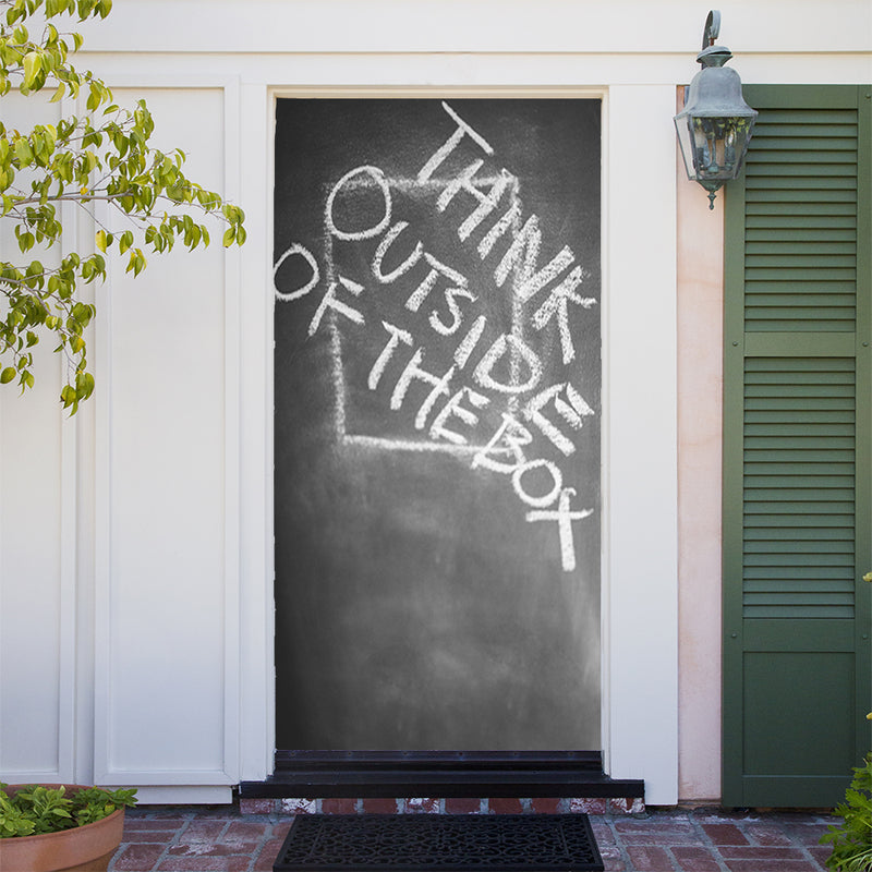 DoorFoto Door Cover Think Outside the Box