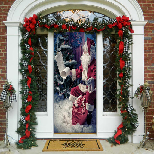 DoorFoto Door Cover Checking it Twice