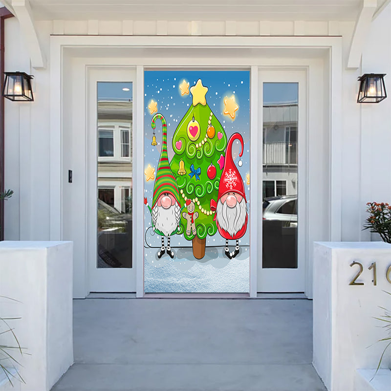 Gnome Decor Fabric Door Cover