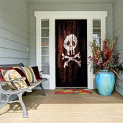 DoorFoto Door Cover Skull on Wood