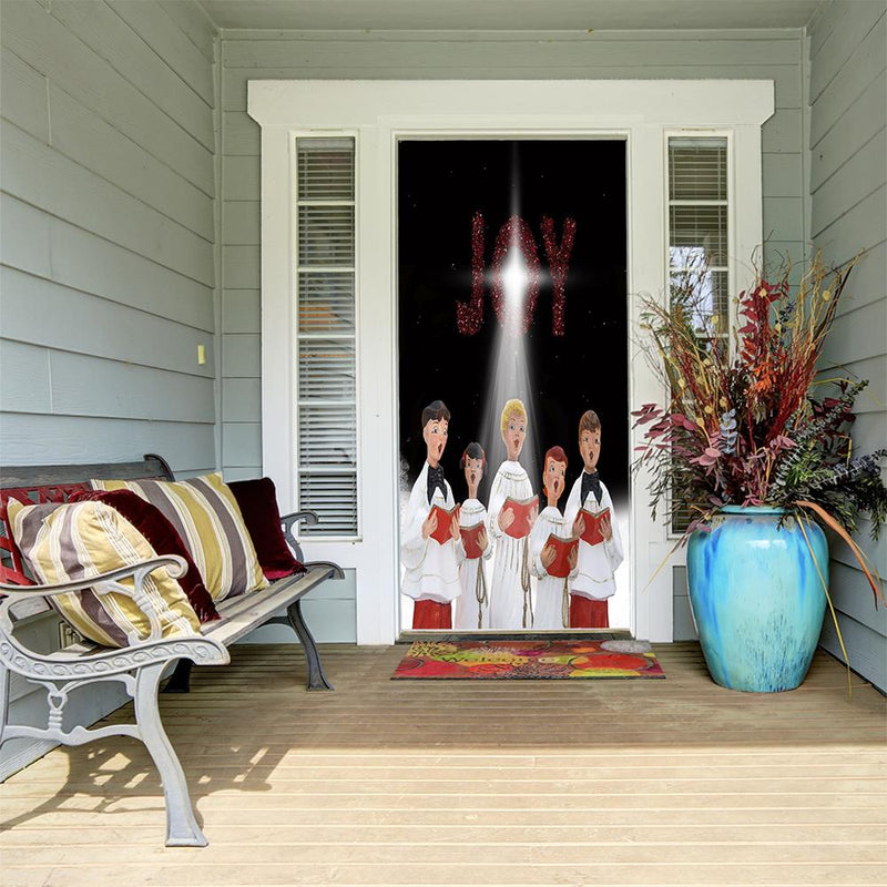 DoorFoto Door Cover Christmas Carolers Door Cover