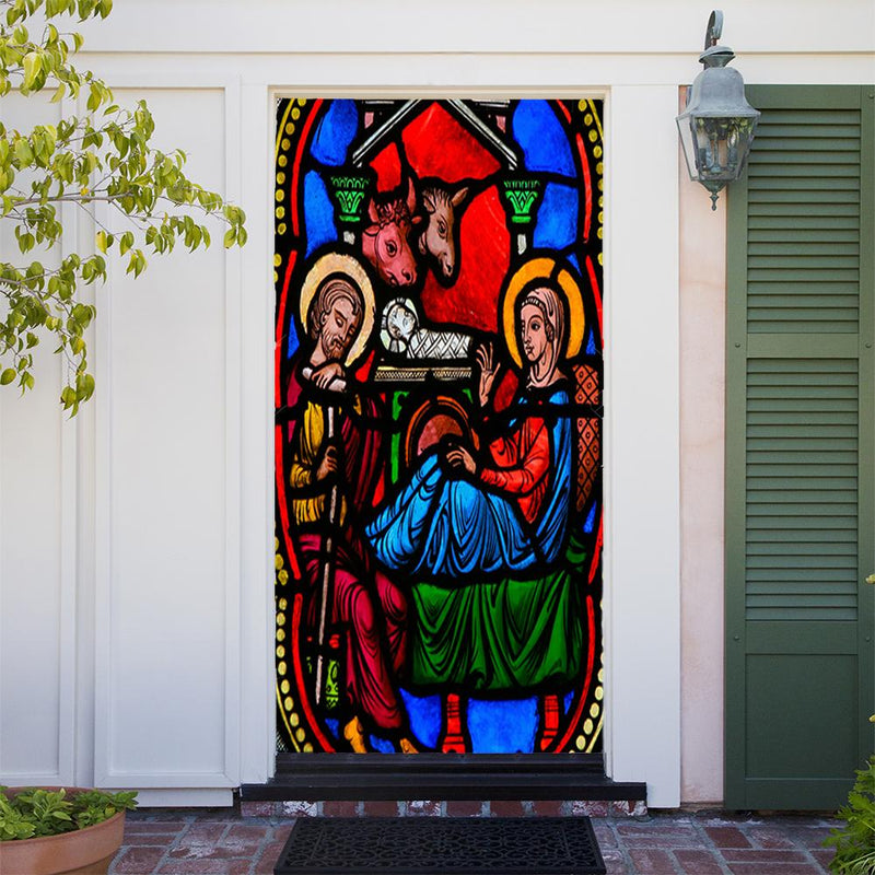 DoorFoto Door Cover Stained Glass