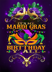 DoorFoto Door Cover Mardi Gras Birthday