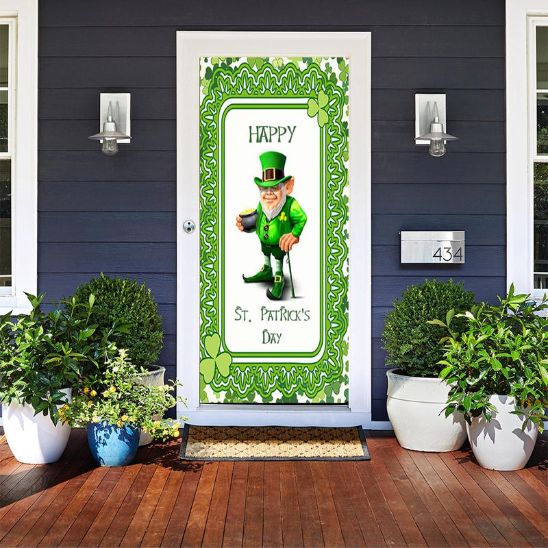 DoorFoto Door Cover Leprechaun Decor