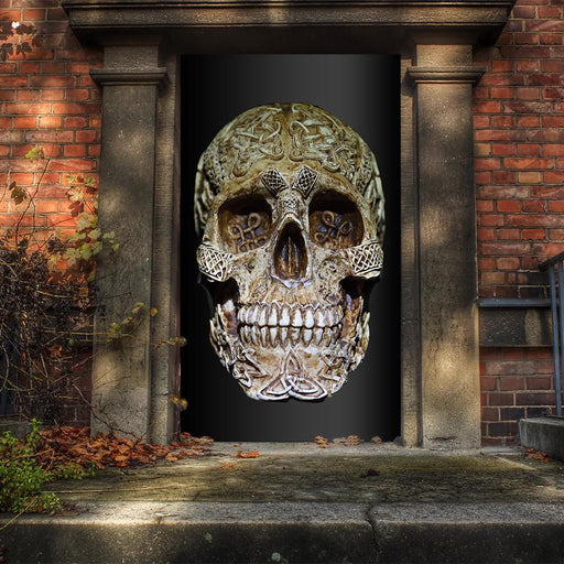 DoorFoto Door Cover Lifelike Skull