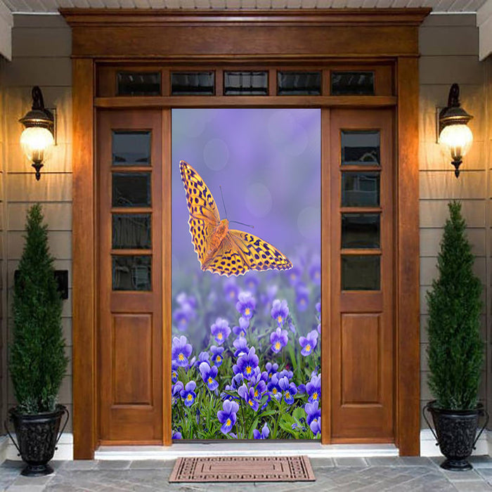 DoorFoto Door Cover Butterfly Decor