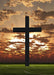 DoorFoto Door Cover Sunset Cross