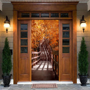 DoorFoto Door Cover Wooden Staircase
