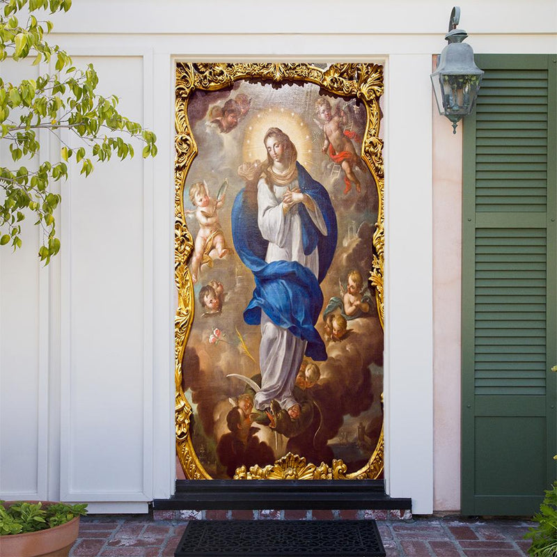 DoorFoto Door Cover Virgin Mary Print