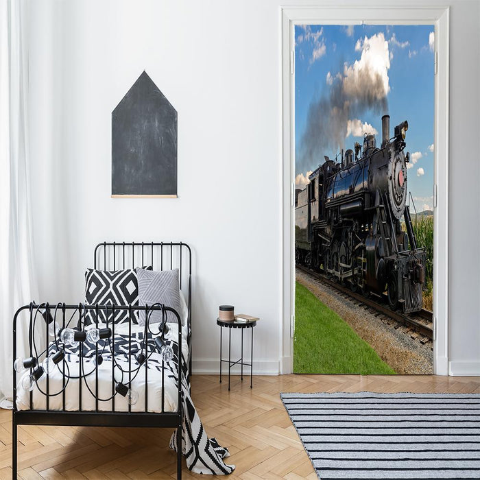 DoorFoto Door Cover The Steam Train