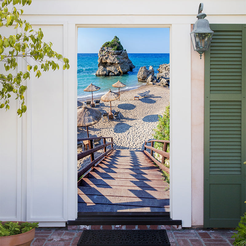 DoorFoto Door Cover Sandy Beach