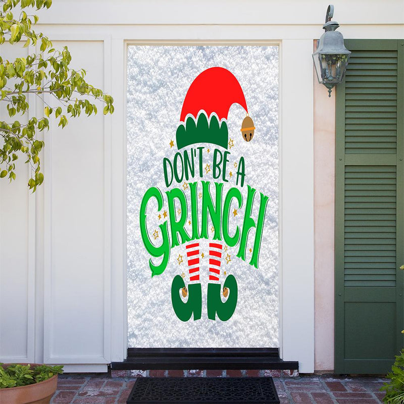 DoorFoto Door Cover Grinch Door Decorations