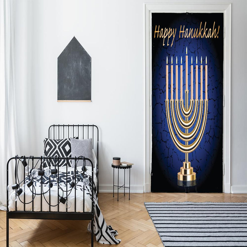 DoorFoto Door Cover Menorah Candles - Menorah Decorations
