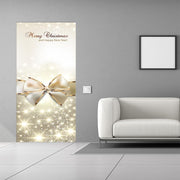 DoorFoto Door Cover Golden Bow Christmas