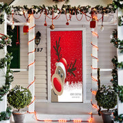 DoorFoto Door Cover Smiling Reindeer