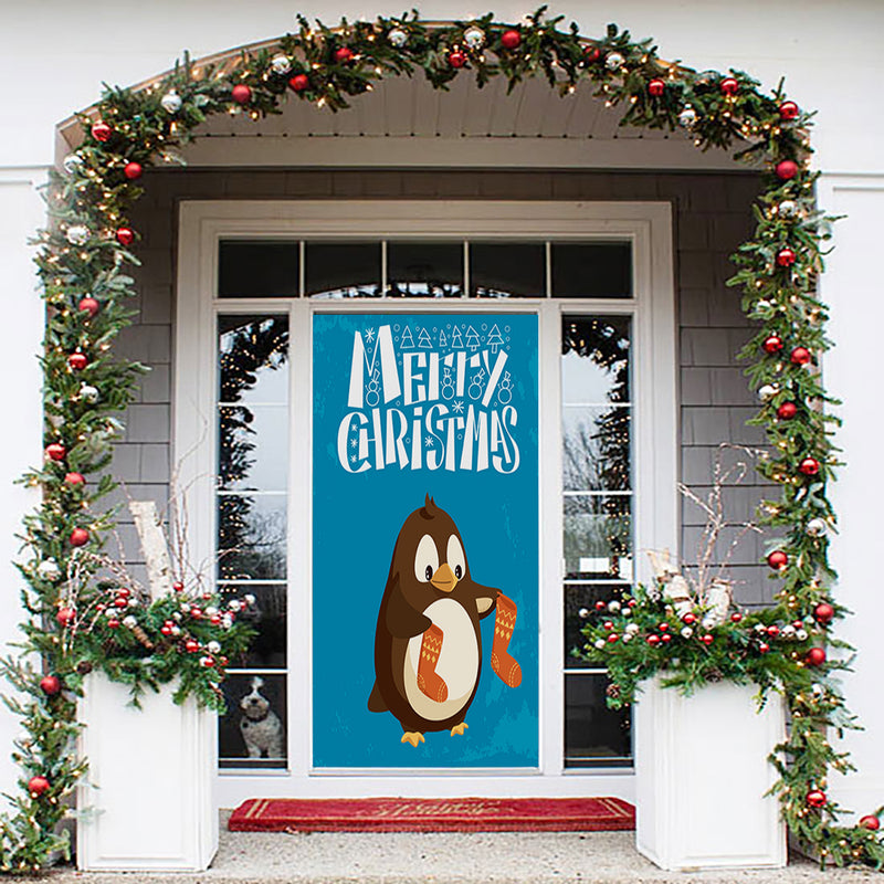 DoorFoto Door Cover Penguin Socks