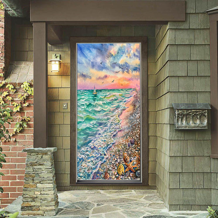 DoorFoto Door Cover Summer Home Decor