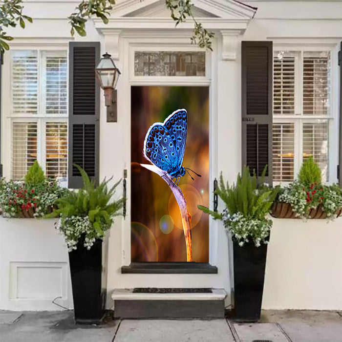 DoorFoto Door Cover Butterfly Mural