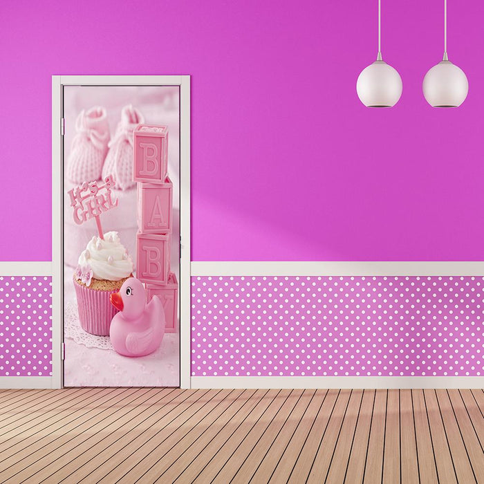 DoorFoto Door Cover Baby Girl Decorations