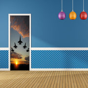 DoorFoto Door Cover Fighter Jets at Sunset