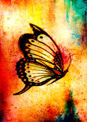 DoorFoto Door Cover Graffiti Butterfly