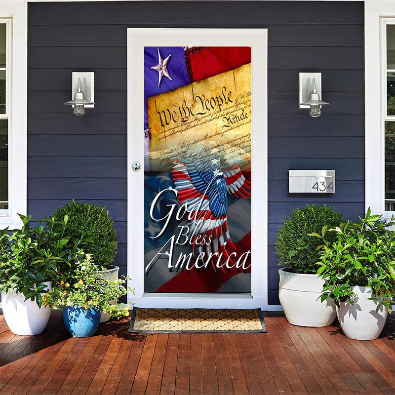 DoorFoto Door Cover God Bless America