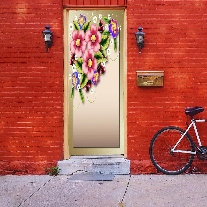DoorFoto Door Cover Easter Flowers