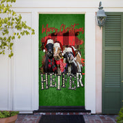 DoorFoto Door Cover Heifer Christmas