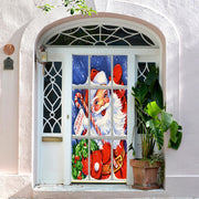 DoorFoto Door Cover Santa's Window Smile