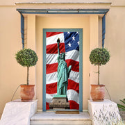 DoorFoto Door Cover Old Glory and Lady Liberty