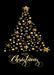 DoorFoto Door Cover Golden Christmas Tree