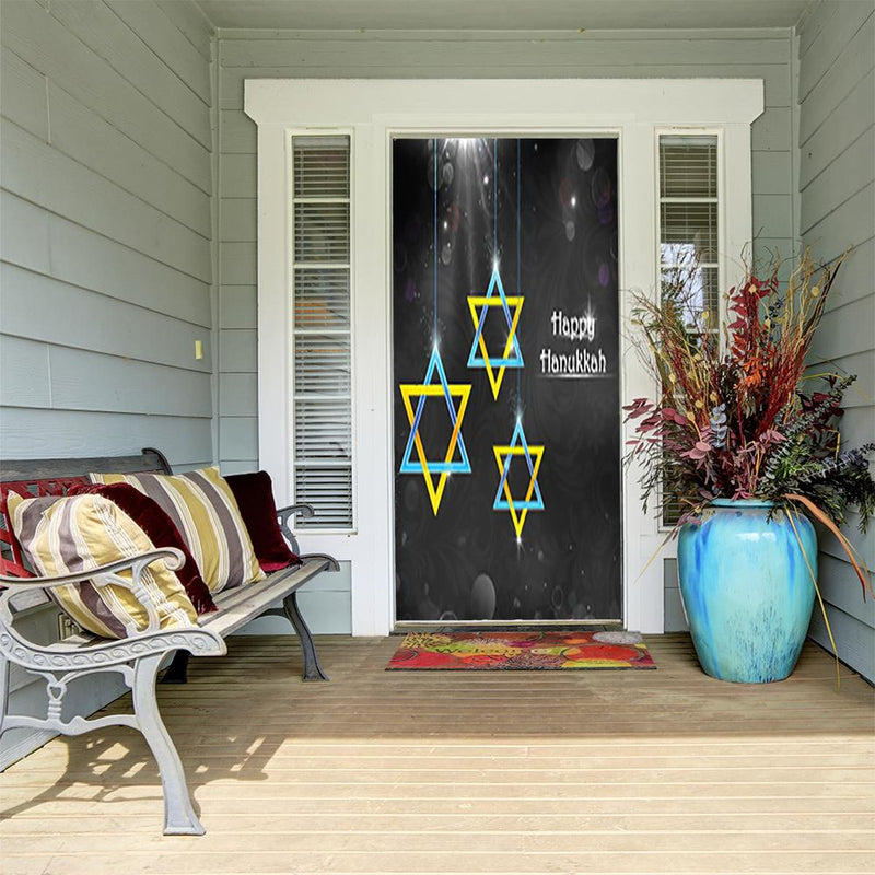 DoorFoto Door Cover Hanging Star of David