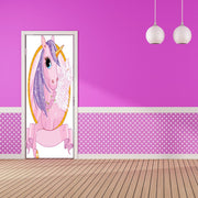 DoorFoto Door Cover Unicorn Banner
