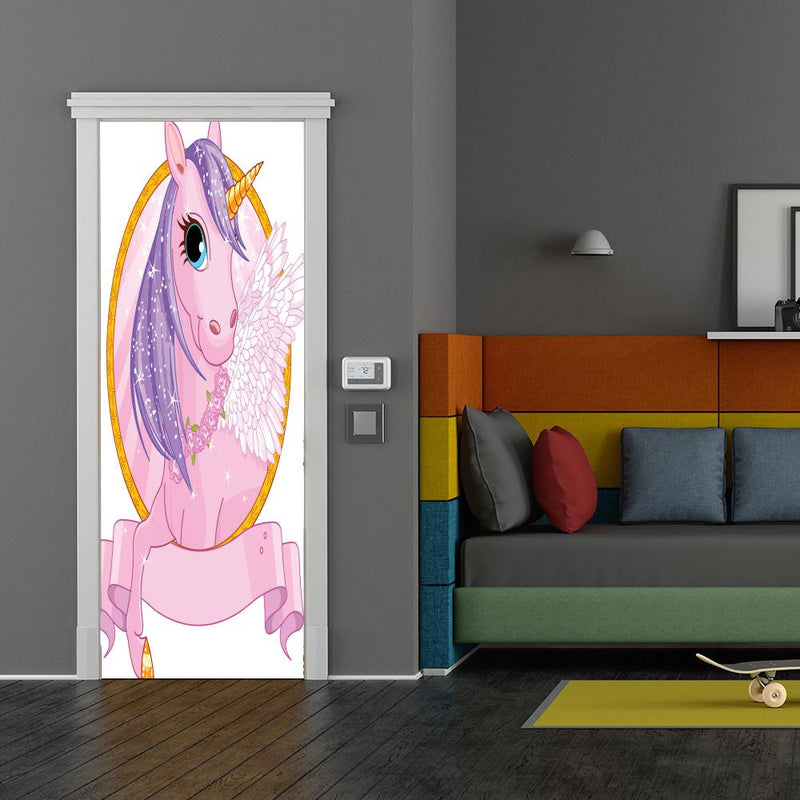 DoorFoto Door Cover Unicorn Banner