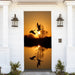 DoorFoto Door Cover Canadian Geese in Golden Sunset