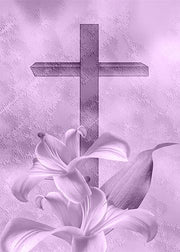 DoorFoto Door Cover Purple Cross
