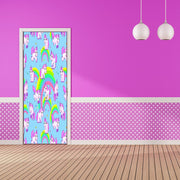 DoorFoto Door Cover Unicorn Door Decor