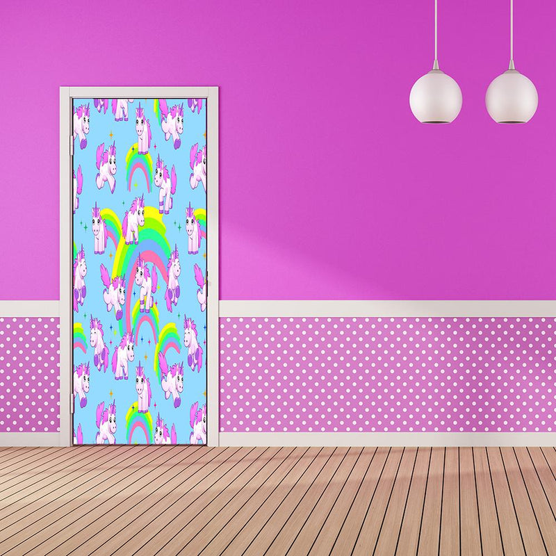 DoorFoto Door Cover Unicorn Door Decor