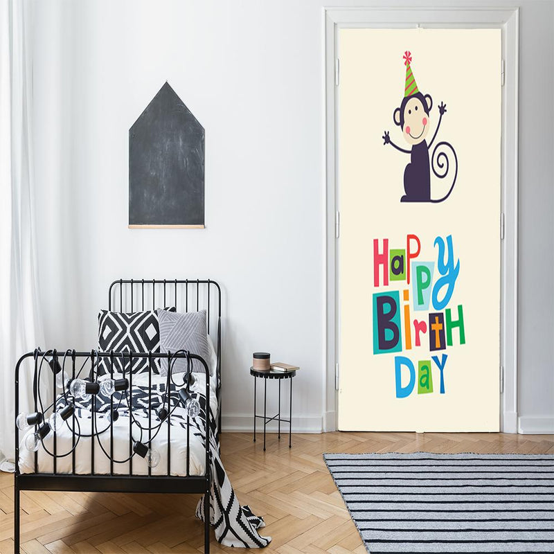 DoorFoto Door Cover Kids Party Decor - Monkey