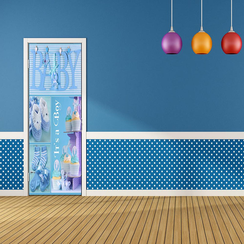 DoorFoto Door Cover Baby Blue